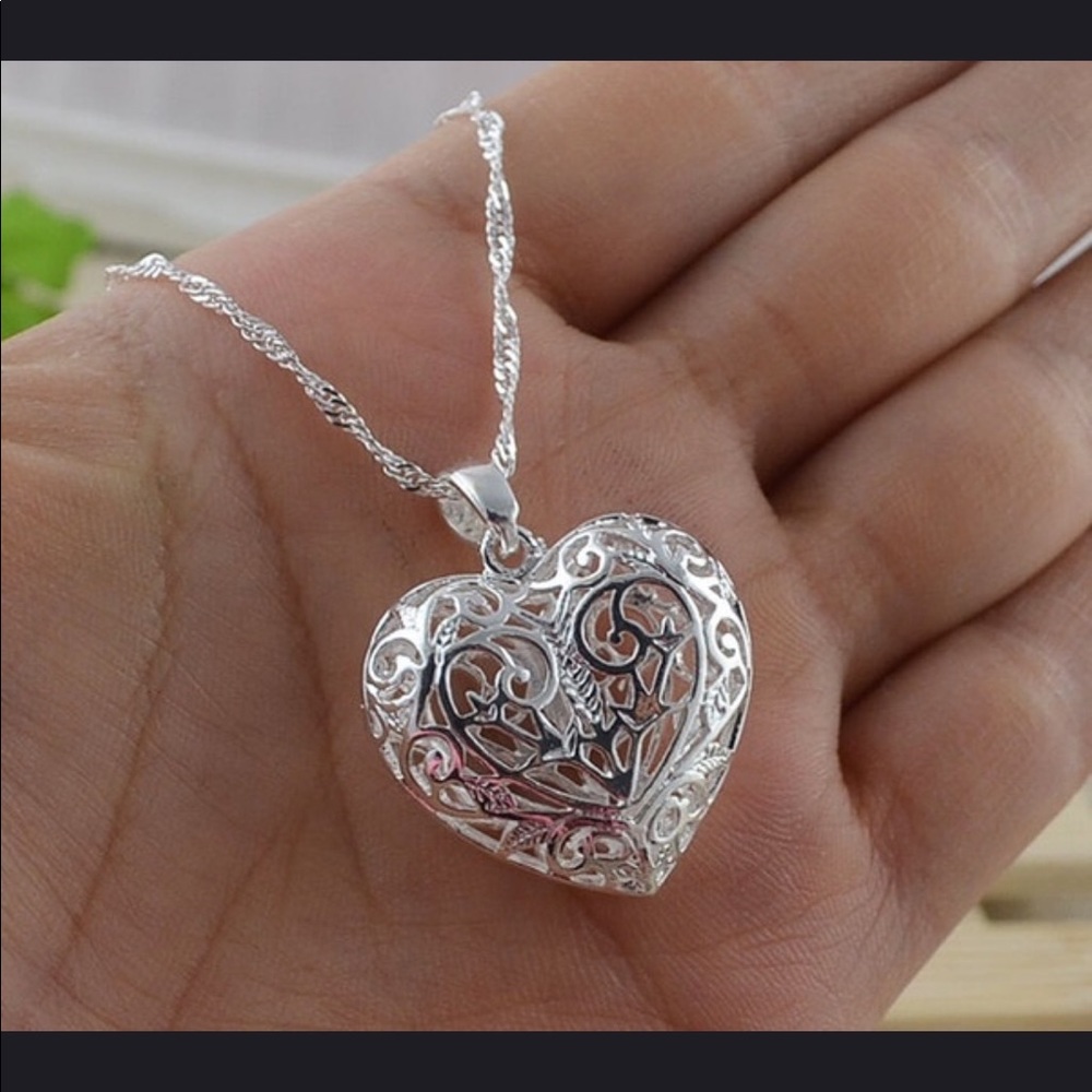Puff Heart Necklace, 20” NEW!